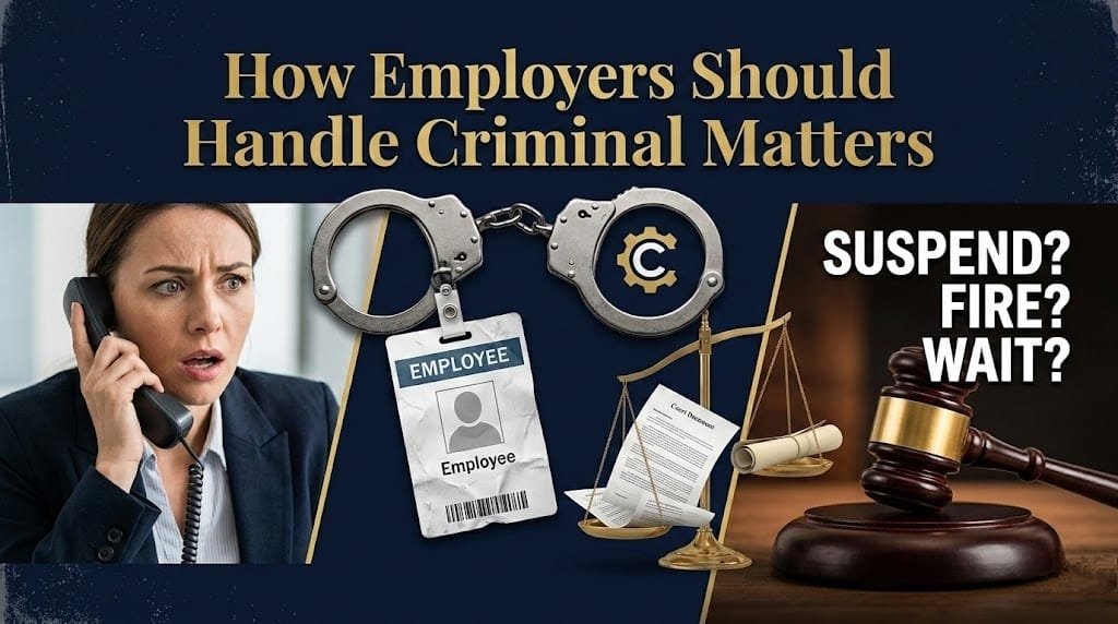 How Employers must deal with employee-related criminal matters